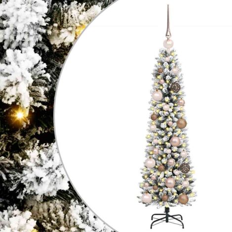 Sapin de Noël，Arbre de Noël artificiel Blanc 120 cm PVC, métal et plastique CFW48168