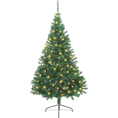 Sapin de Noël，Arbre de Noël artificiel pré-éclairé Vert 240 cm PVC CFW69179