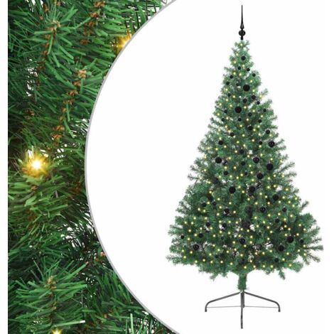 Sapin de Noël，Arbre de Noël artificiel pré-éclairé Vert 240 cm PVC CFW70318