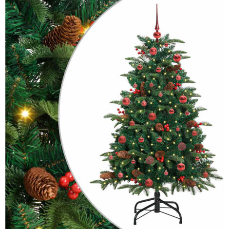 Sapin de Noël，Arbre de Noël artificiel Vert 150 cm PVC, métal et plastique CFW30749