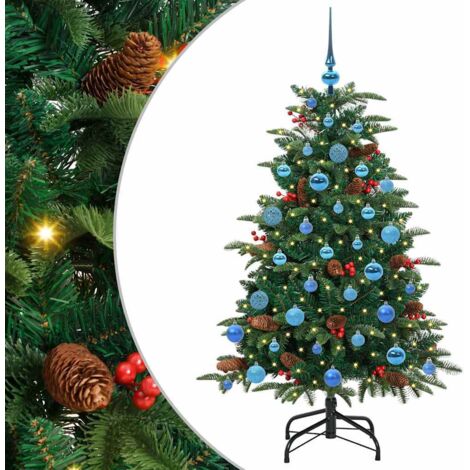 Sapin de Noël，Arbre de Noël artificiel Vert 150 cm PVC, métal et plastique CFW73233