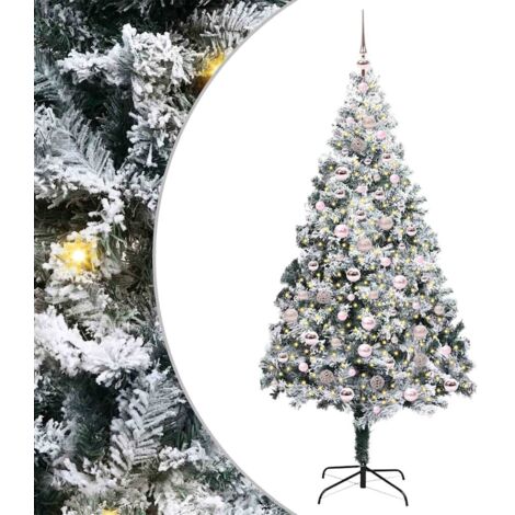 Sapin de Noël，Arbre de Noël artificiel Vert 210 cm PVC, Acier et Plastique CFW24511