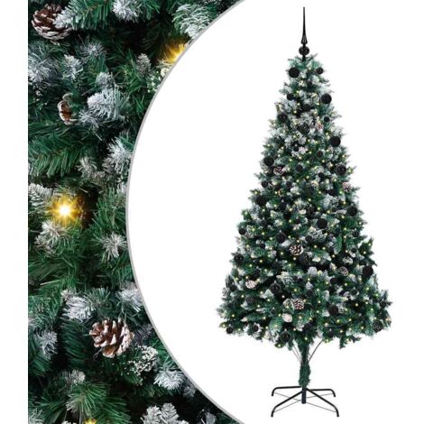 Sapin de Noël，Arbre de Noël artificiel Vert 210 cm PVC, Acier et Plastique CFW66212