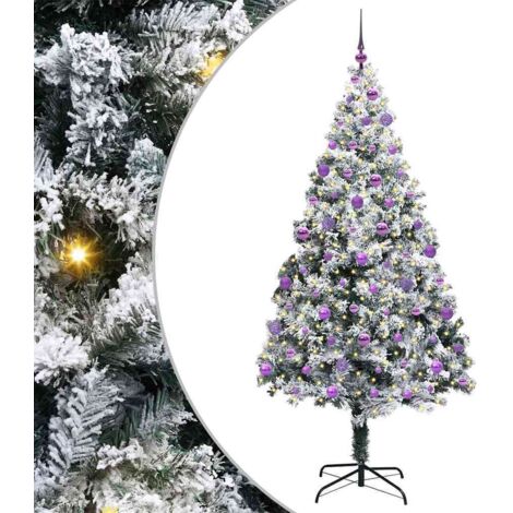 Sapin de Noël，Arbre de Noël artificiel Vert 210 cm PVC, Acier et Plastique CFW91898