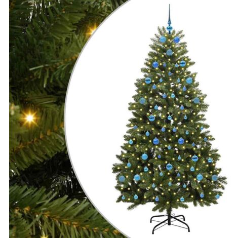 Sapin de Noël，Arbre de Noël artificiel Vert 210 cm PVC et métal CFW64156