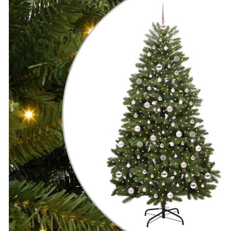 Sapin de Noël，Arbre de Noël artificiel Vert 210 cm PVC et métal CFW95631