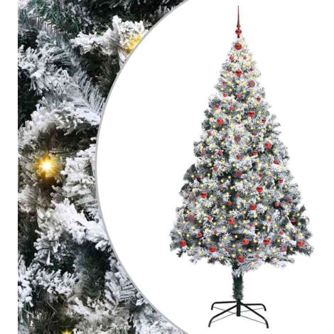 Sapin de Noël，Arbre de Noël artificiel Vert 240 cm PVC, Acier et Plastique CFW25282