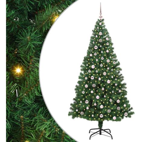Sapin de Noël，Arbre de Noël artificiel Vert 240 cm PVC, Acier et Plastique CFW50843