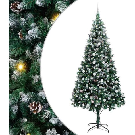 Sapin de Noël，Arbre de Noël artificiel Vert 240 cm PVC, Acier et Plastique CFW62897