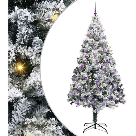 Sapin de Noël，Arbre de Noël artificiel Vert 240 cm PVC, Acier et Plastique CFW66177