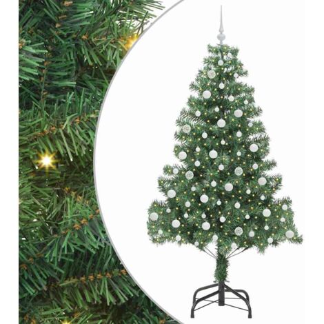 Sapin de Noël,Arbre de Noël avec 300 LED avec support Vert 210 cm PVC CFW14412