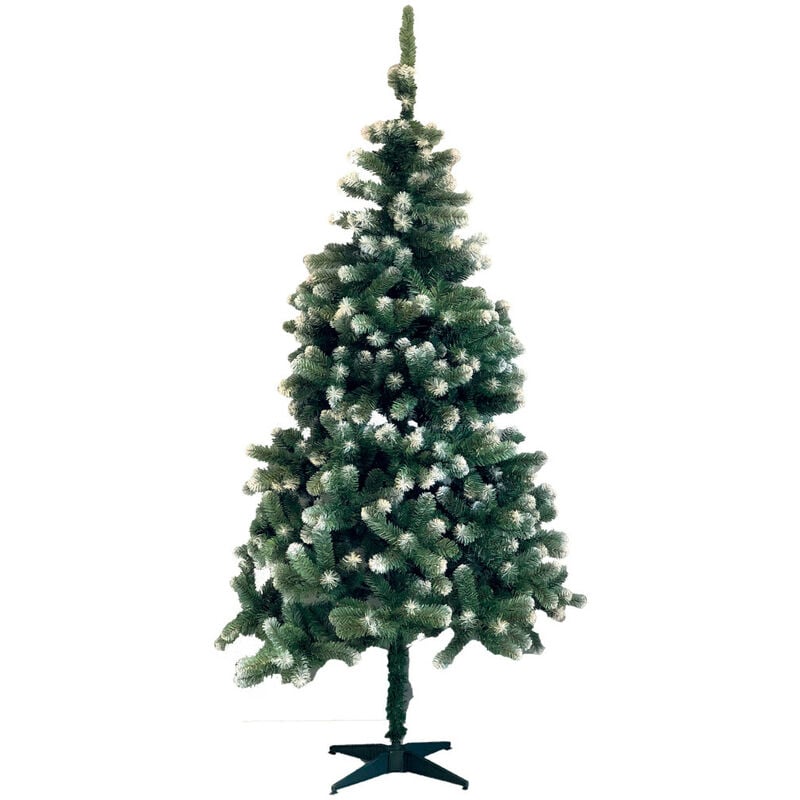 Sapin de noel artificiel vert pointes blanches - 2.10m - Christmas Day - 4179 - vert
