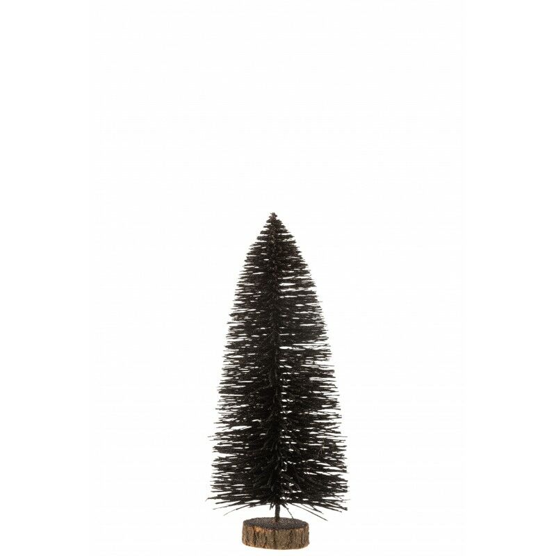Jolipa - Sapin de Noël décoratif en plastique 17x17x40 cm - Noir