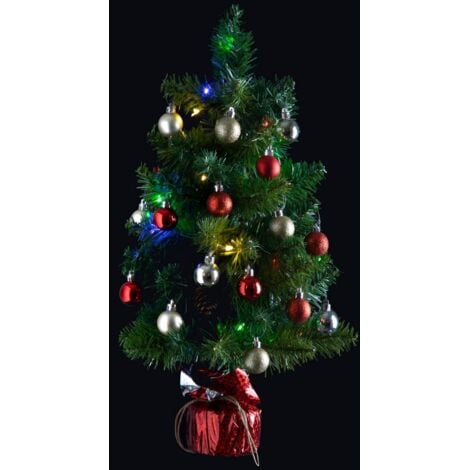 FÉÉRIC LIGHTS AND CHRISTMAS Arbre de Noël lumineux Sapin artificiel avec décoration et guirlande lumineuse H 50 cm - Feeric Christmas