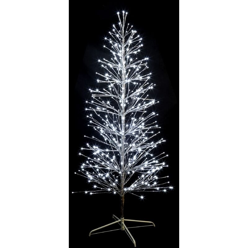 Sapin spray - argent - 2.1 mètres - 600led - blanc - pétillant Festilight 40478-ap0