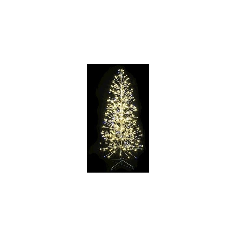 Sapin spray - argent - h1.5 mètres - 320led - blanc chaud - pétillant Festilight 40479-cmatp9