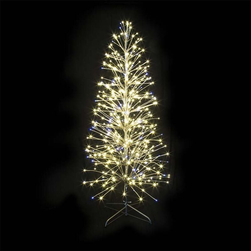 sapin spray - cuivre - 2.1 mètres - 600led - blanc chaud - pétillant - festilight 40478-cmatp9