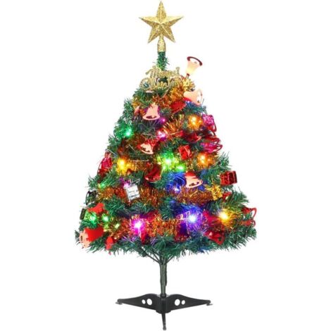 Sapins de Noël 60 cm, mini sapin et décorations de sapin artificiel pour table, bureau, maison (Sapin de Noël)