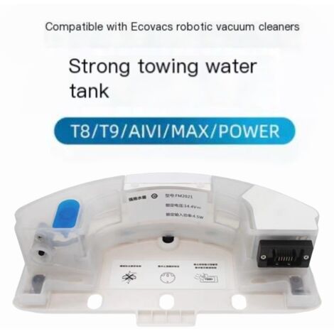 S'applique au réservoir d'eau Deebot T9/T9 Power/T9 Max - Système de lavage robot (blanc)