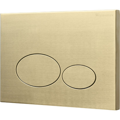 Saqu Oval Bedienungsplatte für Geberit UP320 Gebürstetes Messing