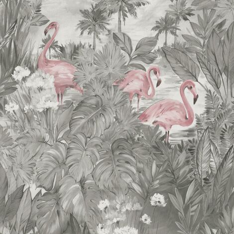 main image of "Sarasota Jungle Themed Statement Wallpaper Smooth Feature Wall Multicolour"