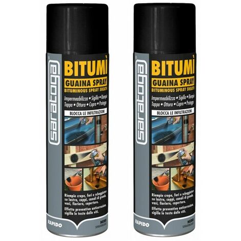 SARATOGA BITUMI' GUAINA BITUMINOSA A SPRAY IMPERMEABILIZZA RIPARA