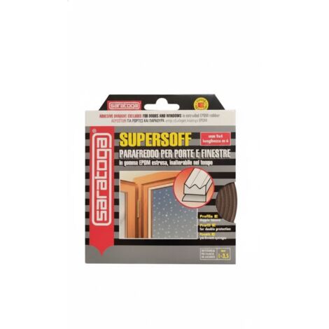 Saratoga Parafreddo porte finestre SuperOff 6mt Profilo E Marrone 9 x 4mm