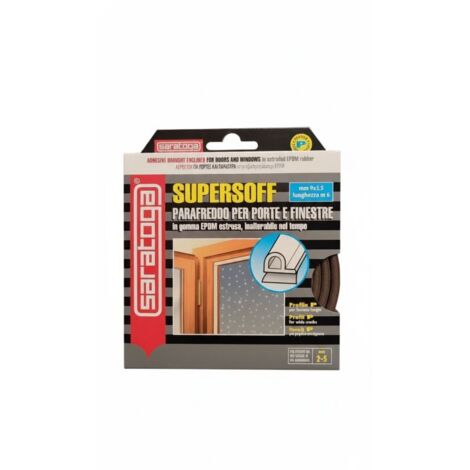 Saratoga Parafreddo porte finestre SuperOff 6mt Profilo P Marrone 9 x 5,5mm