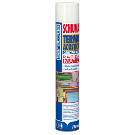 Saratoga termo acustica matic 750ml schiuma poliuretanica certificata uso pistola