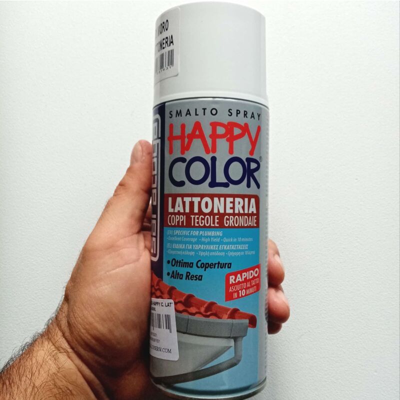 Saratoga - rosso coppo semilucido bomboletta vernice happy color lattoneria spray 400ml per lamiera legno ferro muro carta