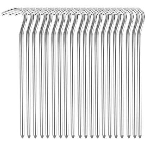Sardine Tente 20 pièces, Piquets de Tente en Aluminium 18cm, Sardines Camping, Sardines Piquet Tente, Piquet de Tente pour Sols durs, Idéal pour Le Jardinage, Le Camping, la Pêche et Les Tentes