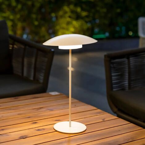 NEWGARDEN SARDINIA 40 cm Lámpara de mesa con batería recargable. Luz LED cálida. Fabricada en España