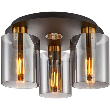 SARDO 3 E27 PLAFOND EN LAITON ITALUX SPL-5581-3SC-BRO-SG