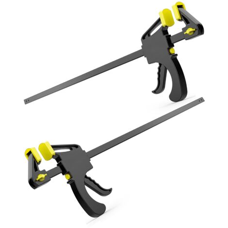 Sargento de barra con ajuste rapido 150 mm para carpinteria TUV GS, 2 pieza