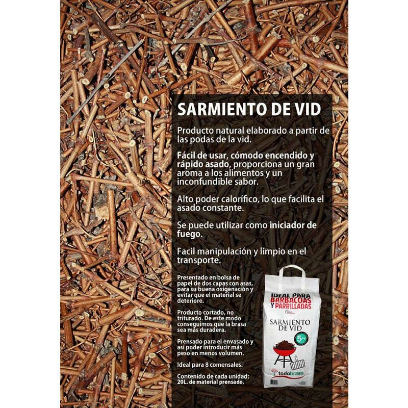 

Sarmiento De Vid 100% Natural 5 Kg