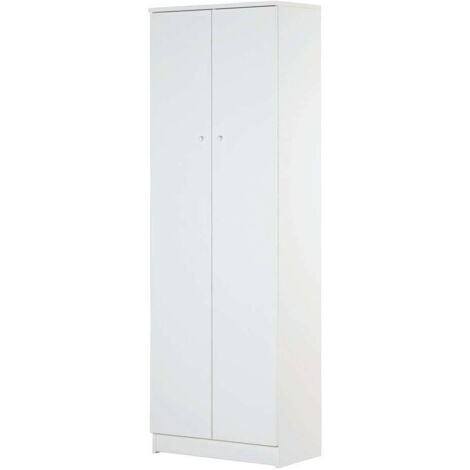 Sarmog Armadietto Multiuso 2 Ante Bianco Liscio 1825x621x343 mm - 3 Ripiani Regolabili - Struttura 16 mm