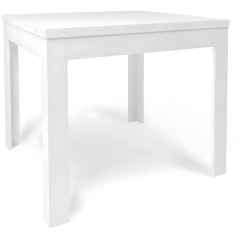 Sarmog Tavolo Pieghevole 90x90 cm estensibile fino a 90x180 Cm colore Bianco