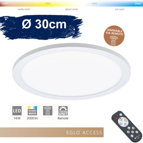SARSINA-A lumière d'accès au plafond LED blanc blanc Ø30cm H: 5cm