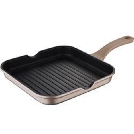 SARTEN ASADOR 28 X 28 X 4,5 CM SAN IGNACIO BRONZE EN ALUMINIO FUNDIDO APTA PARA INDUCCION