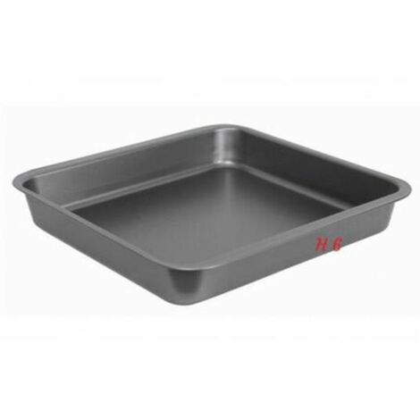 Sartén cuadrada de 6 cm de alto en aluminio antiadherente de calidad media, producto italiano - 40.