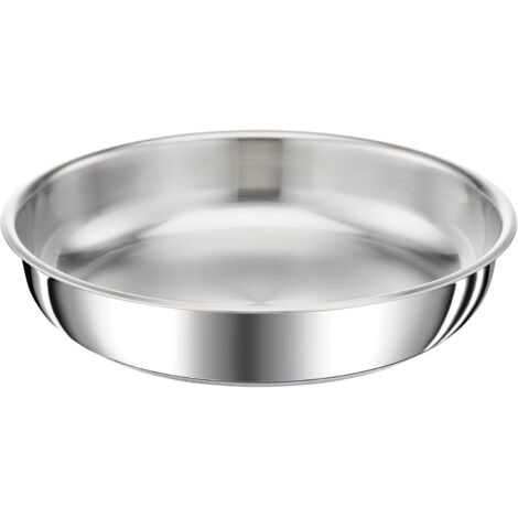 Sartén de 24 cm, inducción, acero inoxidable de alta calidad, apilable, versátil, apta para lavavajillas.