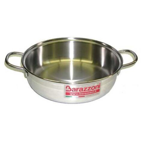 Sartén de acero inoxidable con 2 mangos de 22 cm Bonita Barazzoni