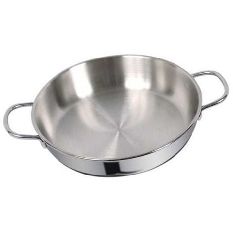 Sartén de acero inoxidable con 2 mangos de 24 cm Dune Metalsomma