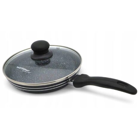 Sartén de granito, tapa 24cm, nido de abeja, inducción, gas, 2.0L, alto 5.8