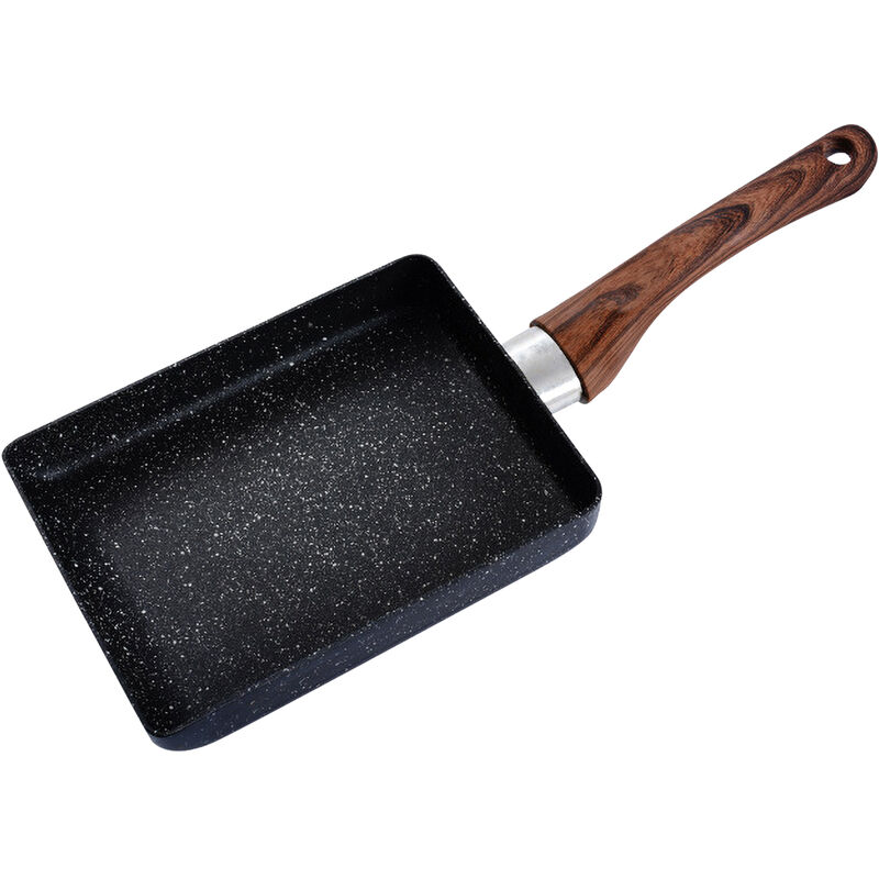 

Happyshopping - Sarten de tortilla japonesa Maifan Stone Sarten antiadherente para rollos de huevo Sarten con mango de madera para cocinar alimentos