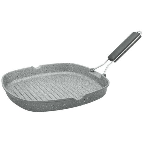 Sartén grill con asa plegable 28 x 28 cm Mythos Tognana