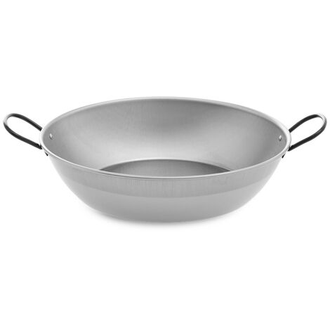 Sarten honda pulida con asas ø34cm. vaello