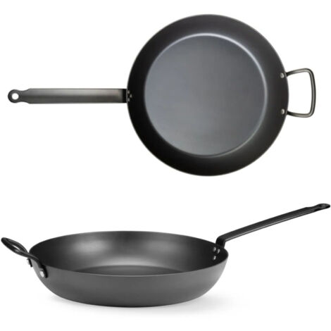 Sartén para todo tipo de cocinas, fabricada en acero al carbono, diámetro 327 mm