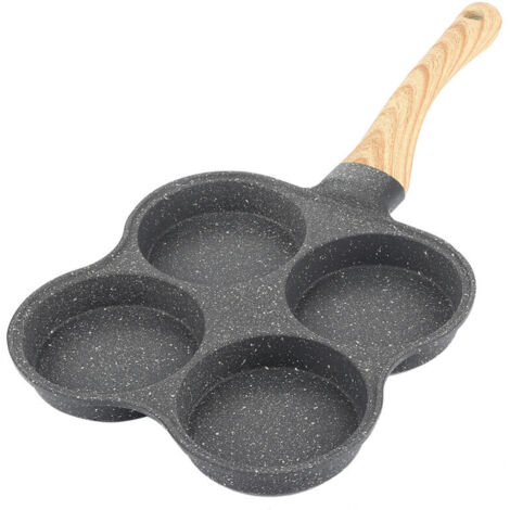 Sartén para tortillas de 4 agujeros, sartenes antiadherentes, máquina para hacer panqueques de desayuno para cocina de inducción, estufa de gas