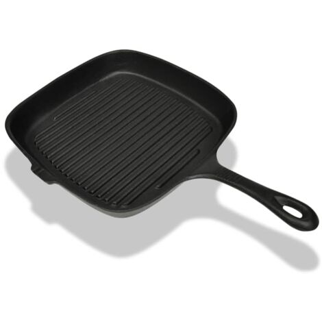 Sartén parrilla de hierro fundido 24x23 cm vidaXL